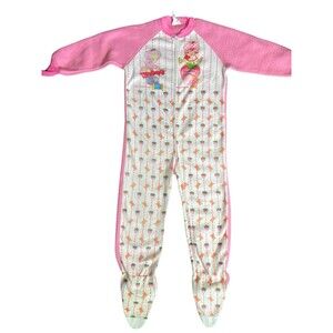 Vintage Strawberry Shortcake fleece Sleeper USA made Sz 6 rare
